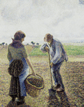 Camille Pissarro, 'Peasants in the Fields, Eragny', 1890.